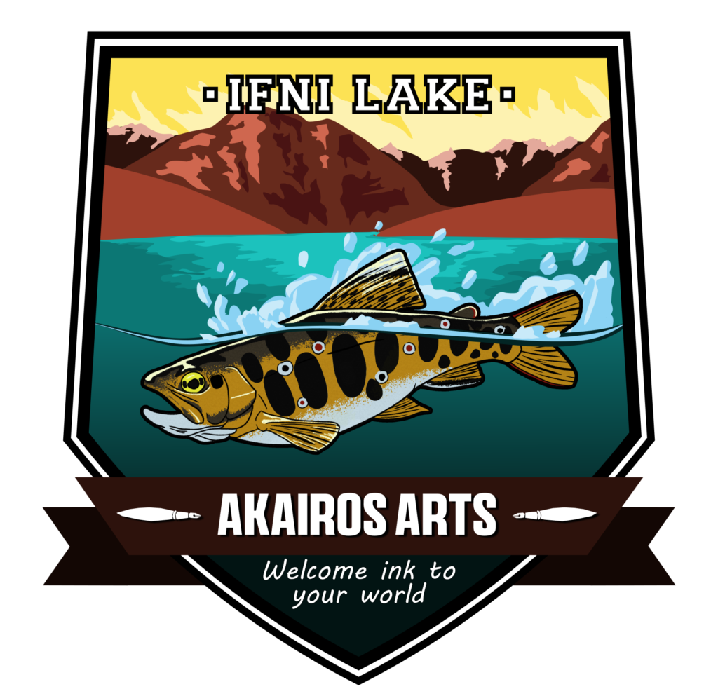 Akairos Arts — Ifni Lake badge logo by Haytam Iallaten
