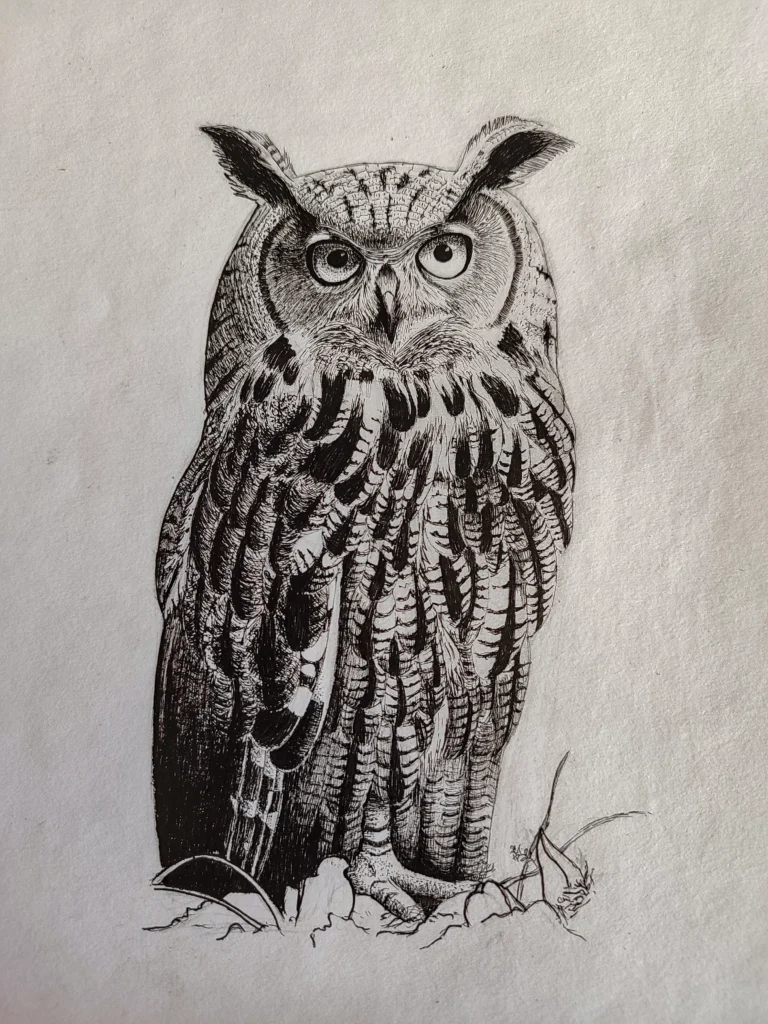 eagle-owl_ink